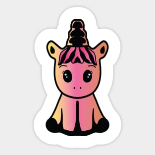 Cute Unicorn Pink Unicorn Sticker